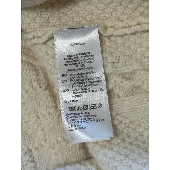 Madewell Ivory Cable-Knit V-Neck Sweater Vest, Size S - Picture 8 of 8
